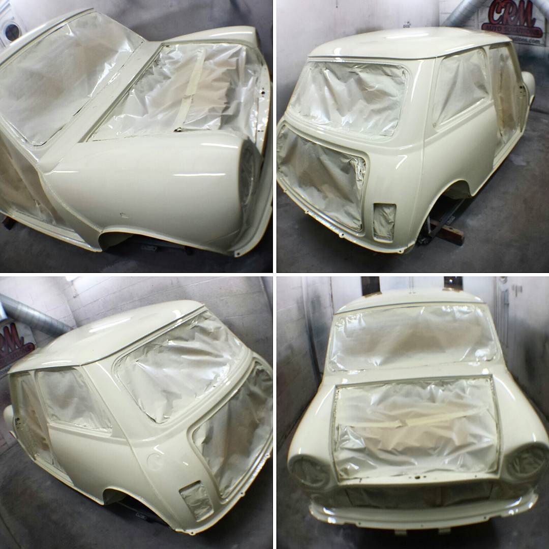 Mini shell painted today in #oldenglishwhite #crmautosolutions # ...